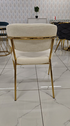 Стул на металлокаркасе Kamelia зеленый / золото из шоурума 8